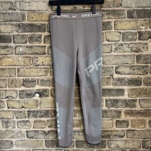 Nike Pro rubberized logo leggings gym tights